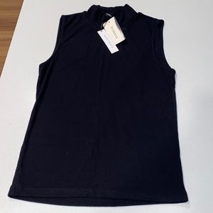 Sanctuary Black Turtle Neck Tight Tank Top - Size Medium